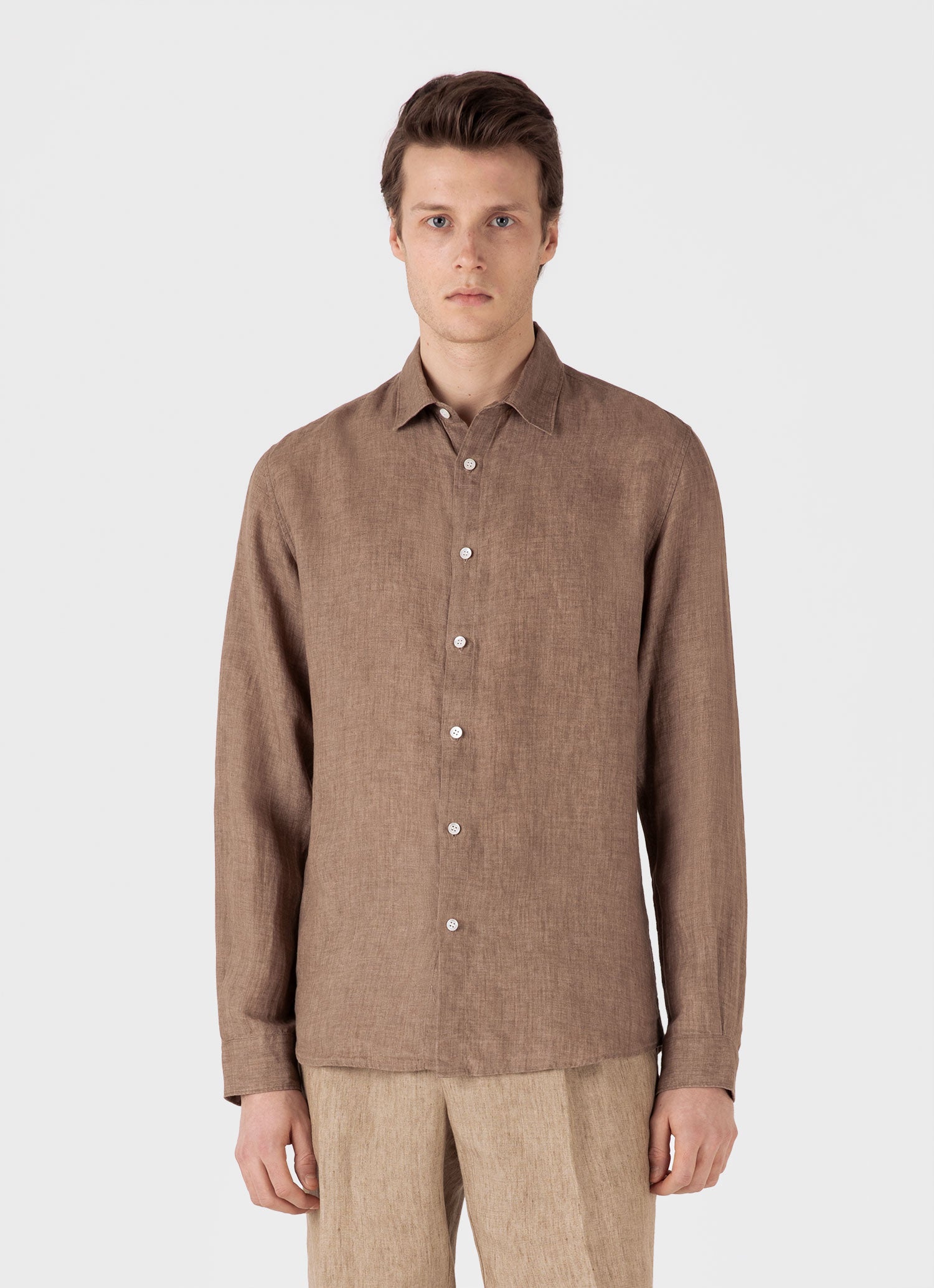 Men's Linen Shirt in Dune