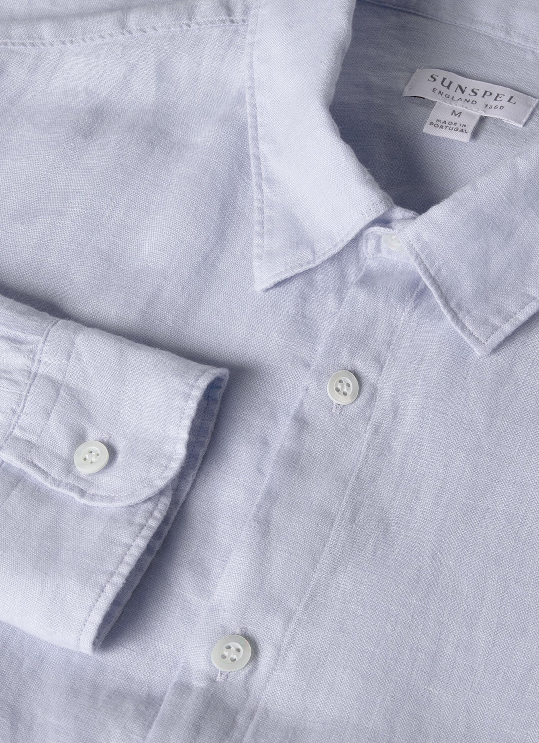 Men's Linen Shirt in Light Blue