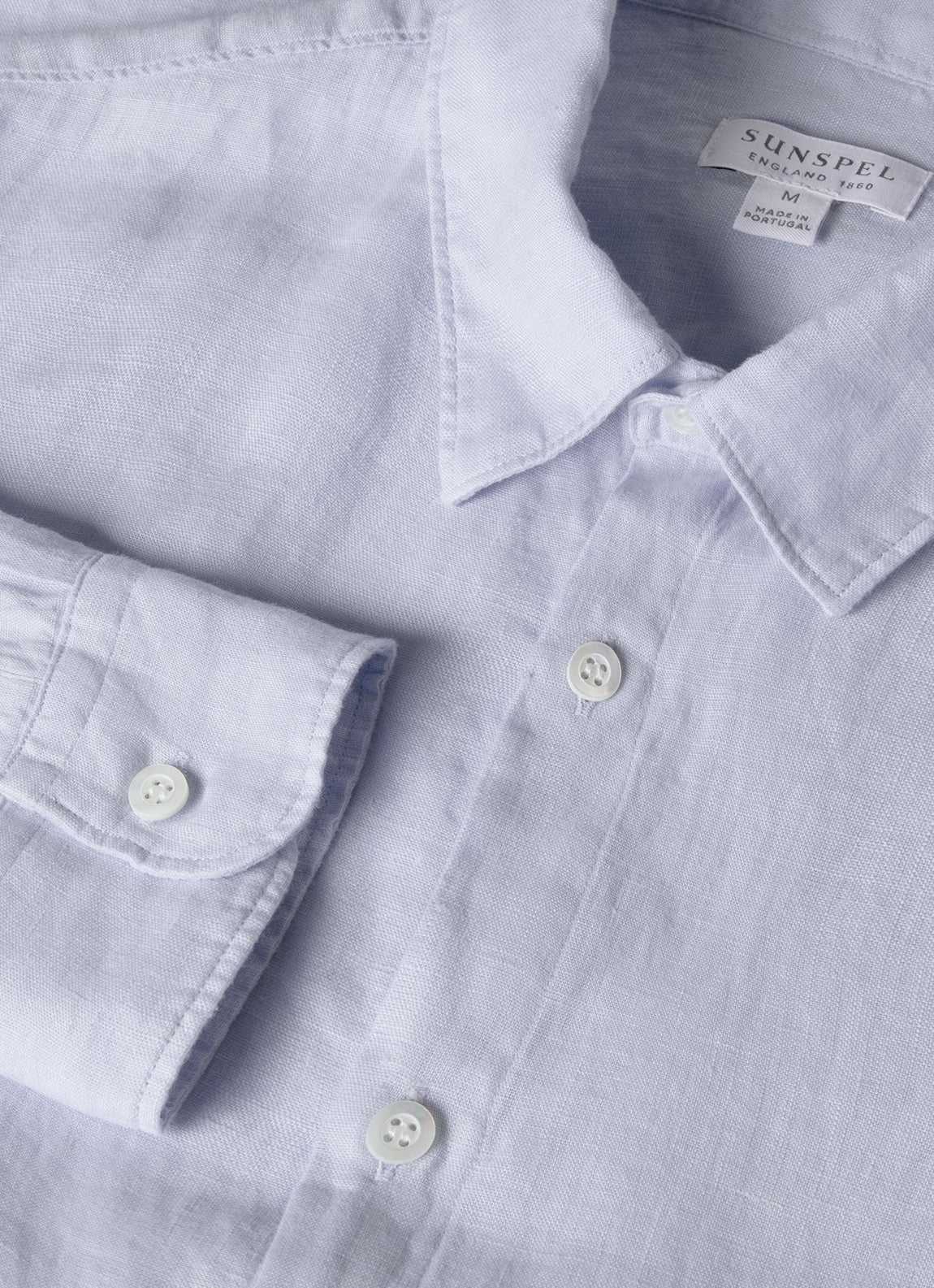 Men's Linen Shirt in Light Blue