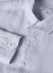 Men's Linen Shirt in Light Blue