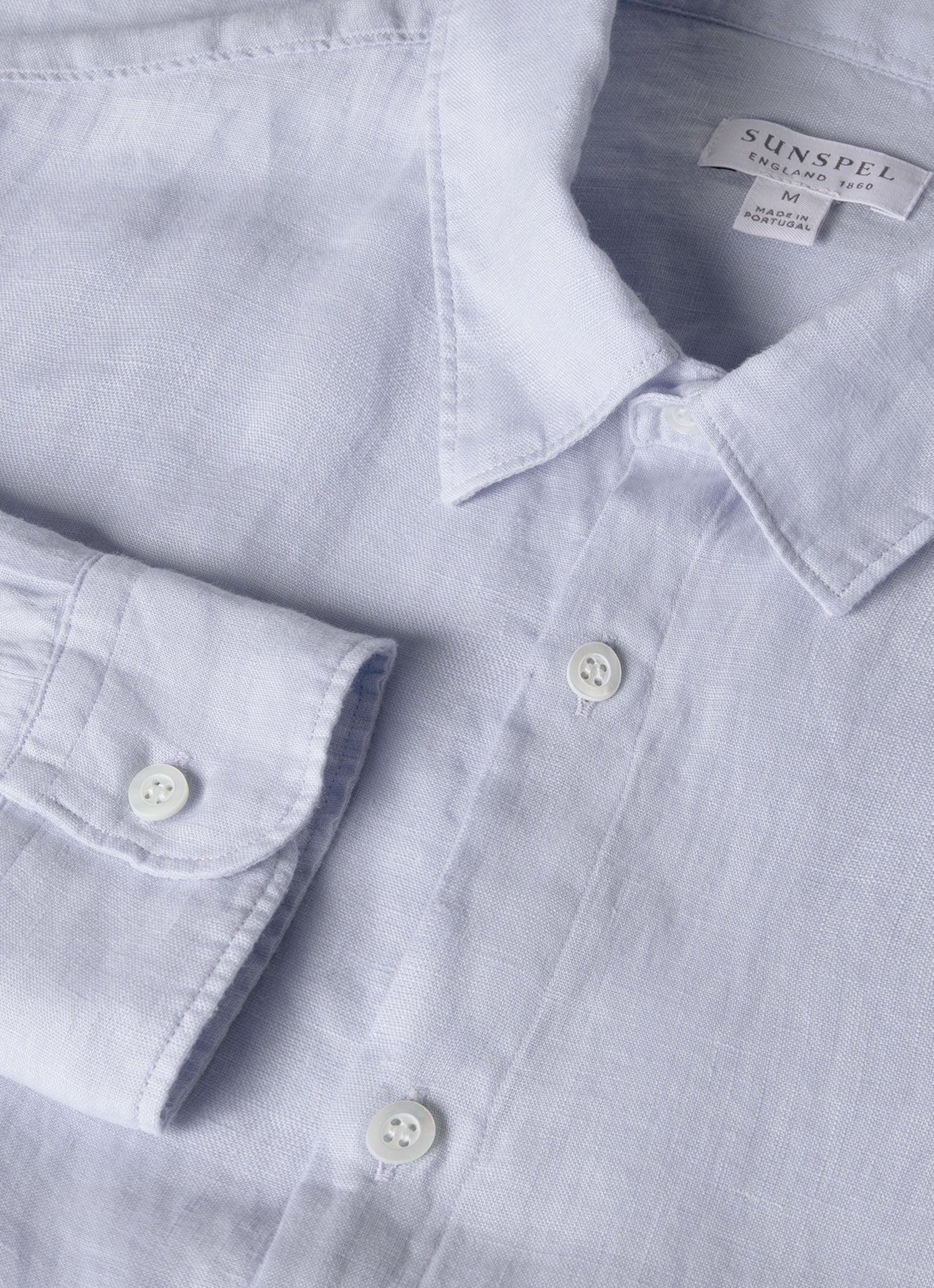 Men's Linen Shirt in Light Blue