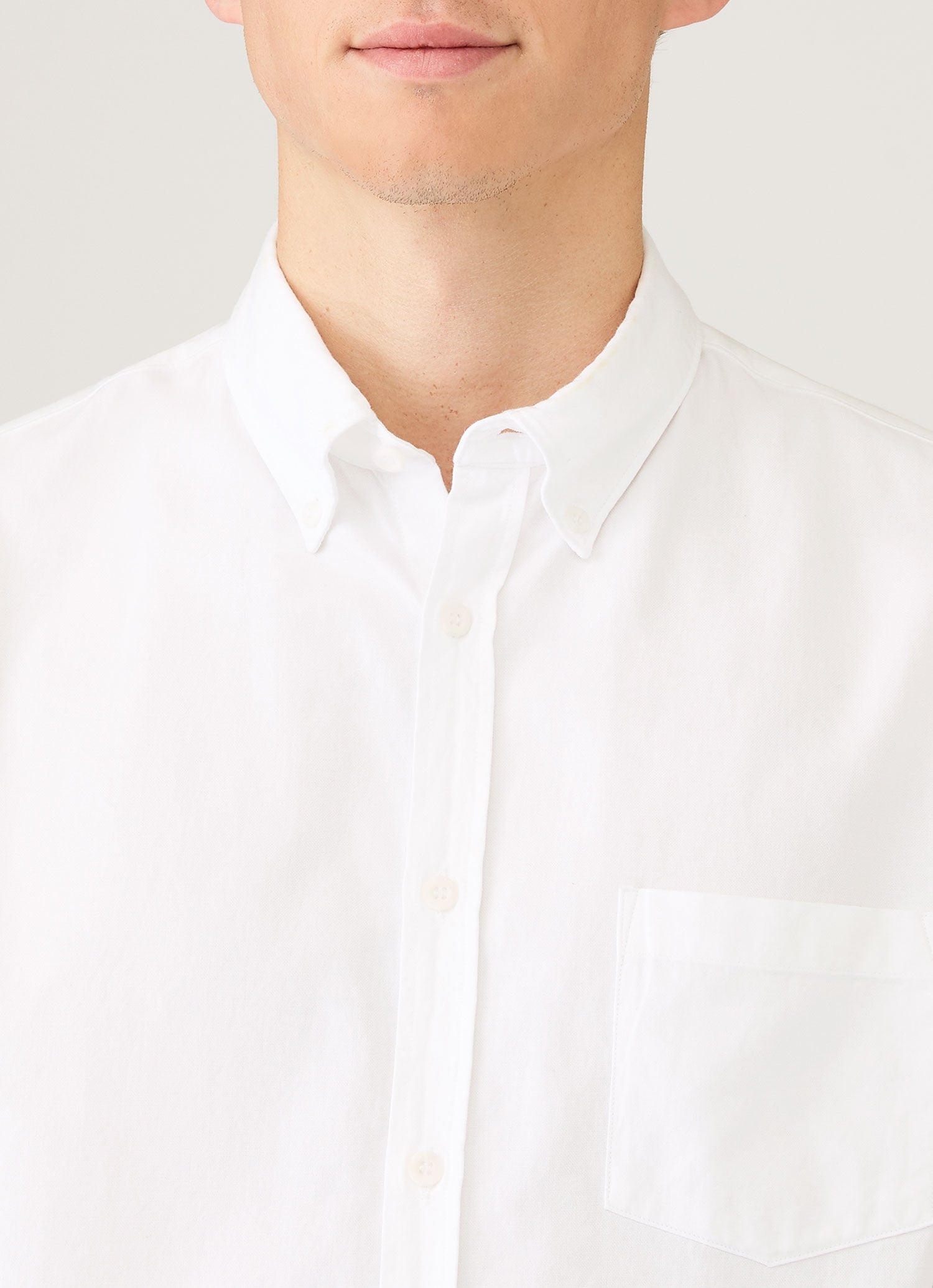 Men's Button Down Oxford Shirt in White
