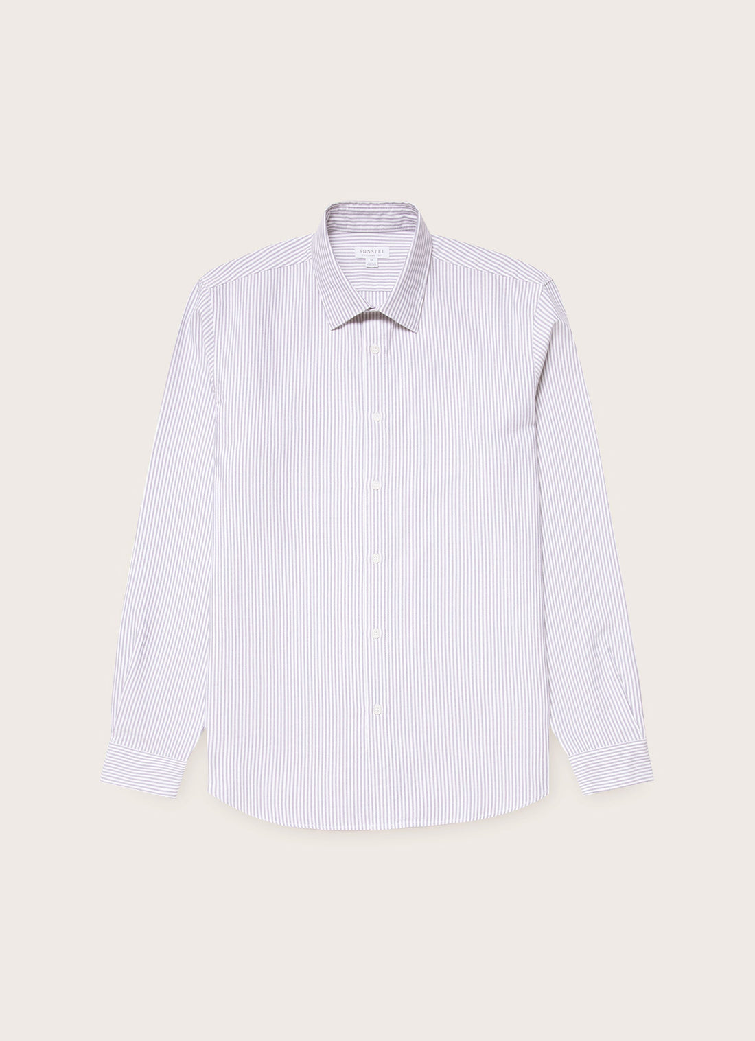 Men's Oxford Shirt in White/Navy