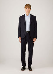 Men's Poplin Shirt in Sky Blue/White/Navy