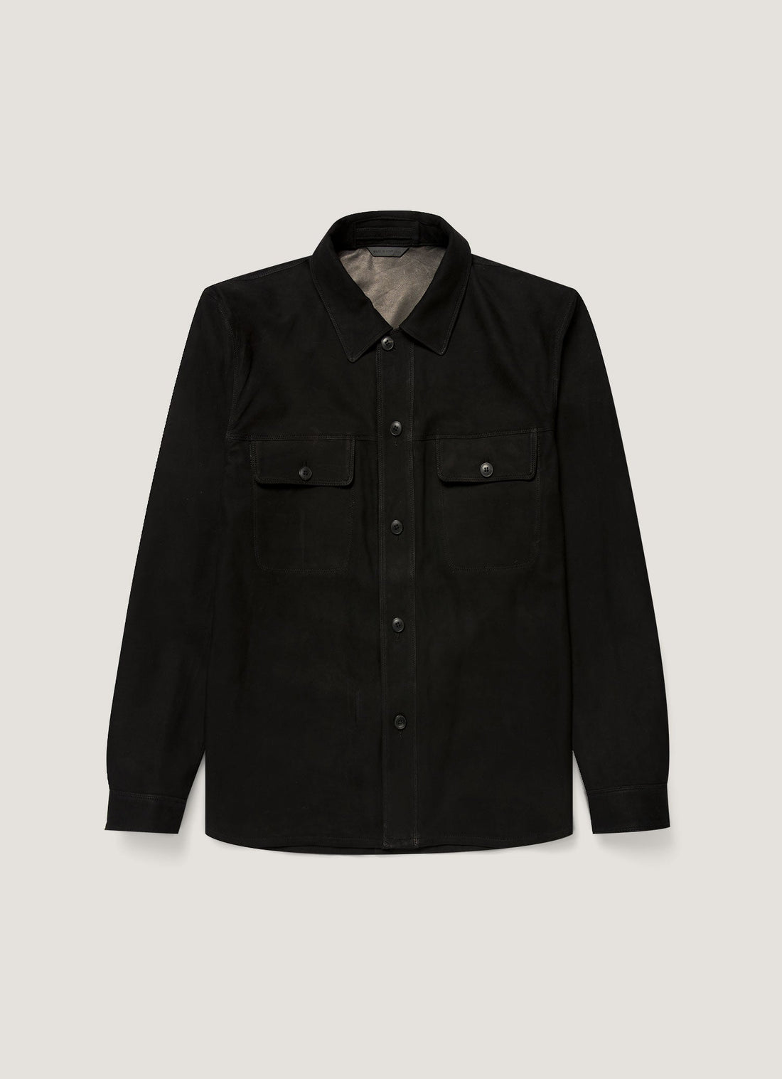Overshirt aus Veloursleder