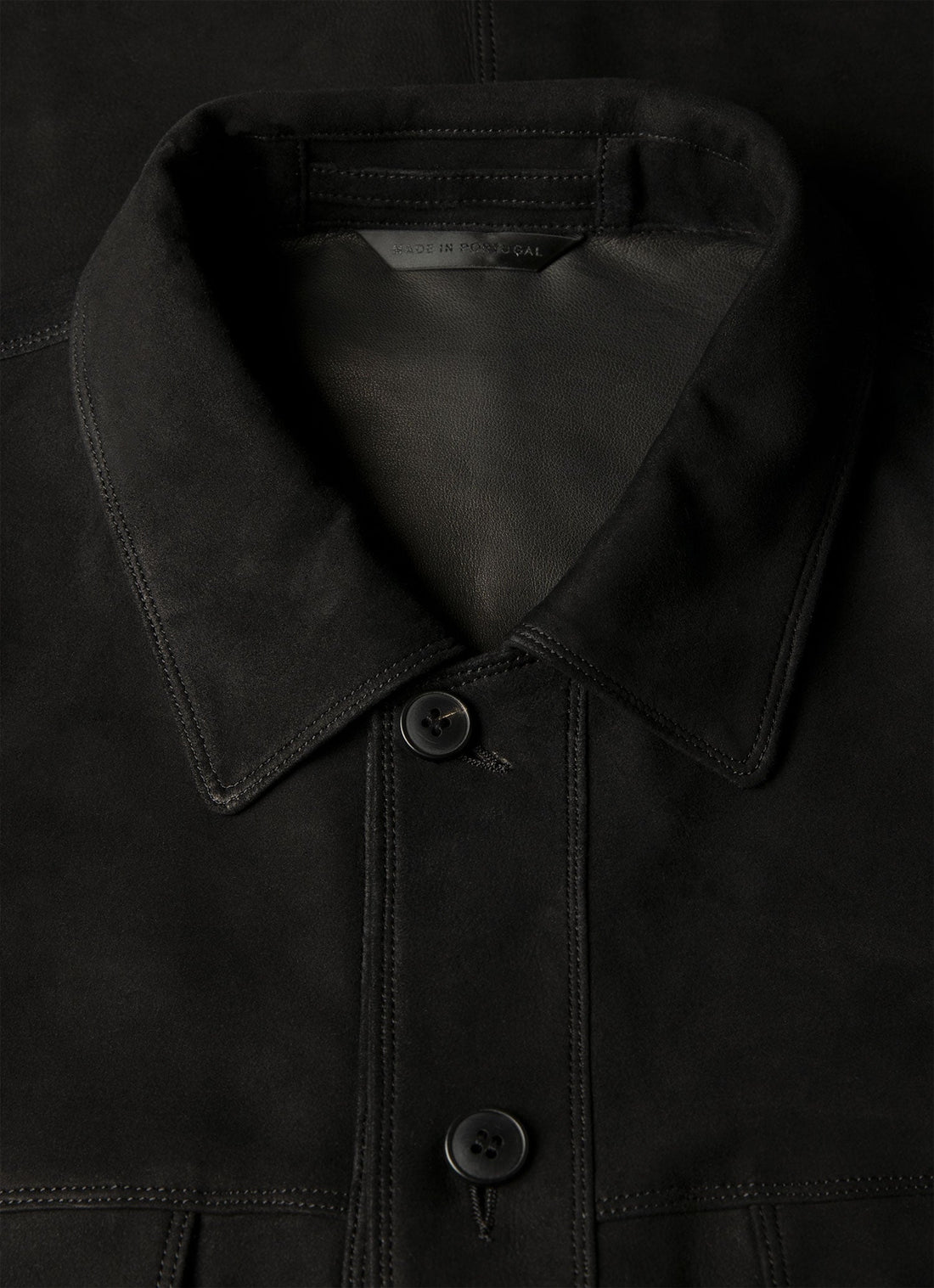Overshirt aus Veloursleder