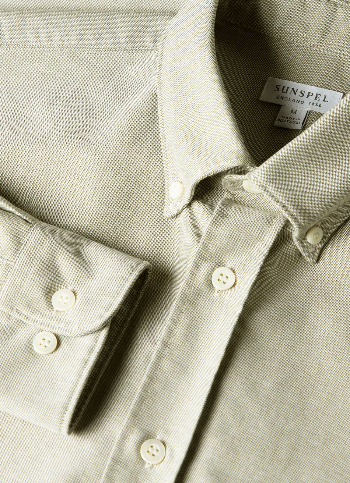 Men's Button Down Oxford Shirt in Light Khaki