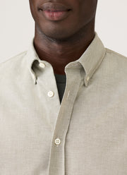 Men's Button Down Oxford Shirt in Light Khaki