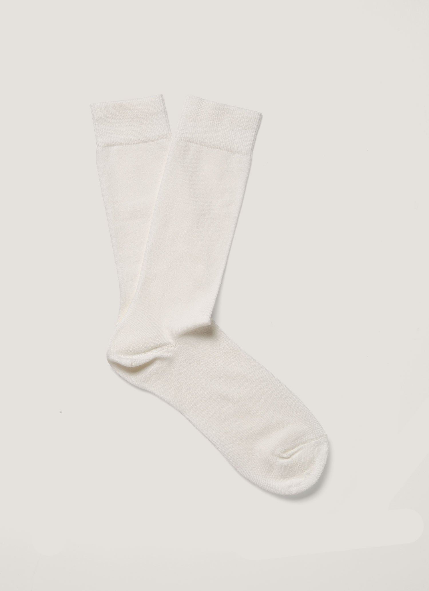 Men's Long Staple Cotton Socks in Archive White