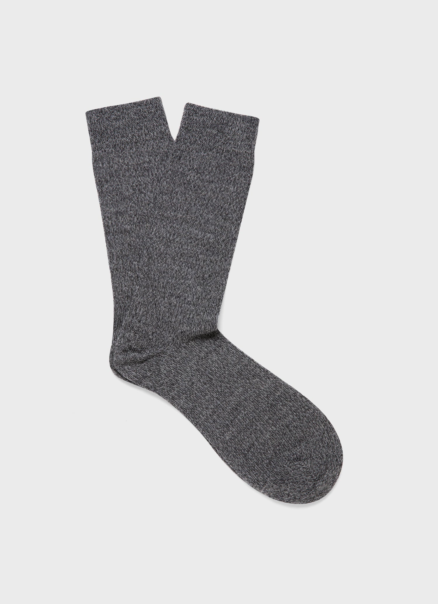 Men's Merino Wool Socks in Grey Twist