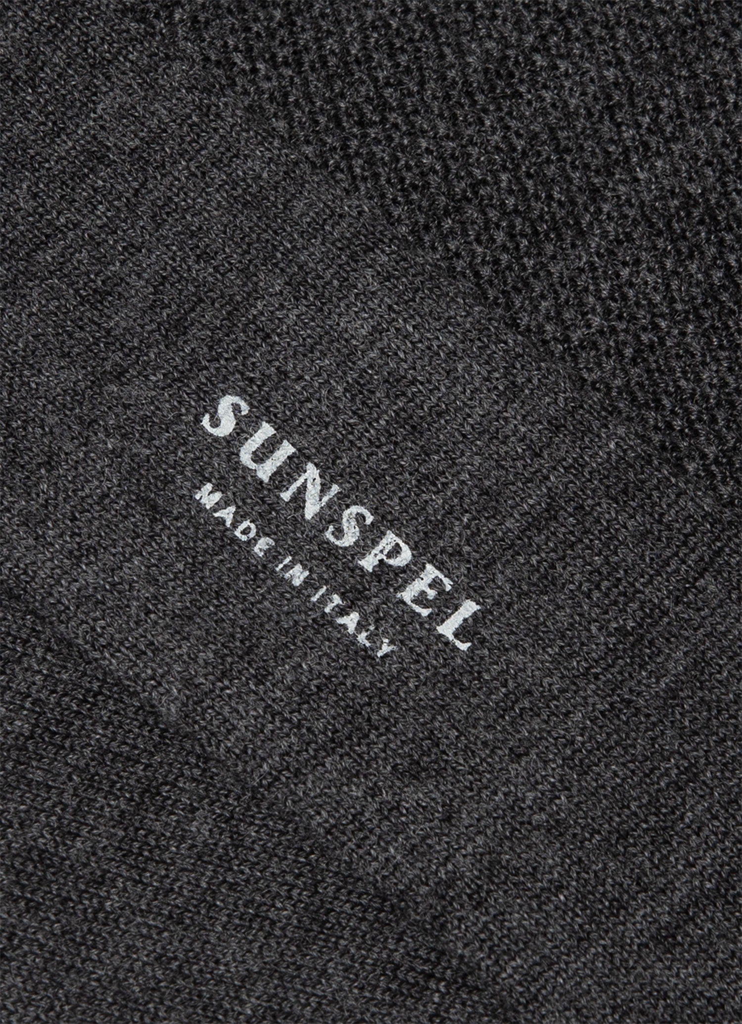 Men's Merino Wool Waffle Socks in Charcoal Melange