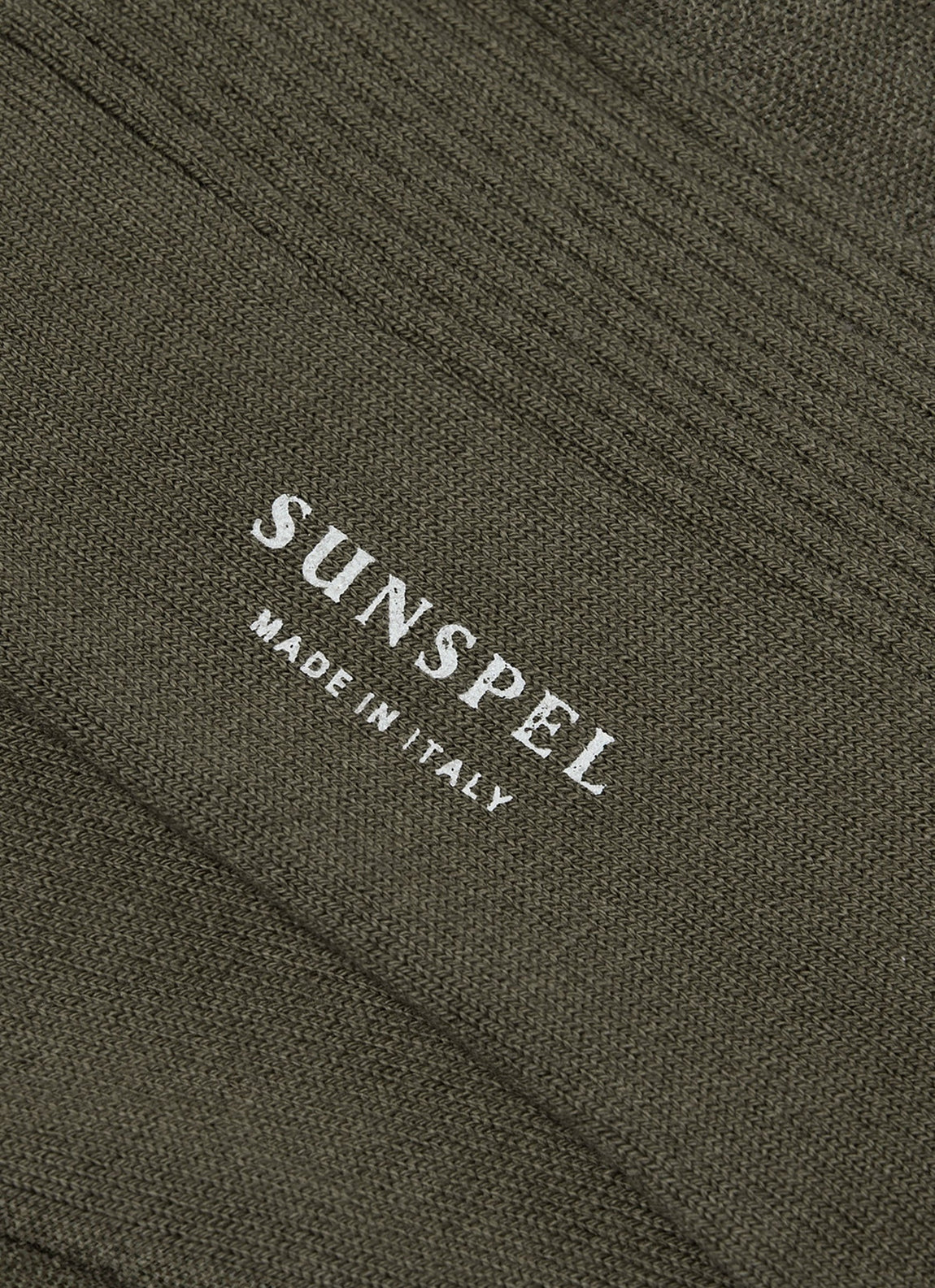 Men's Cotton Ribbed Socks in Khaki