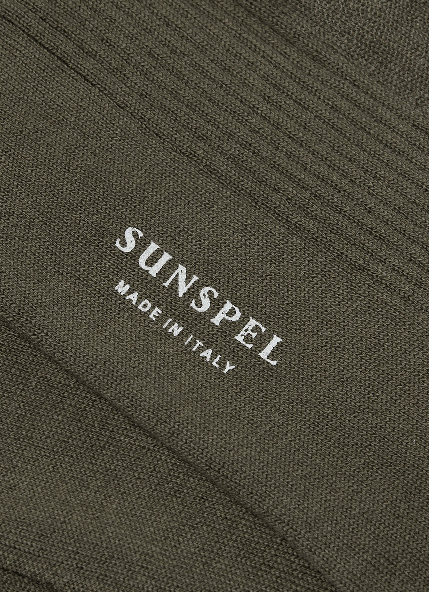 Men's Cotton Ribbed Socks in Khaki