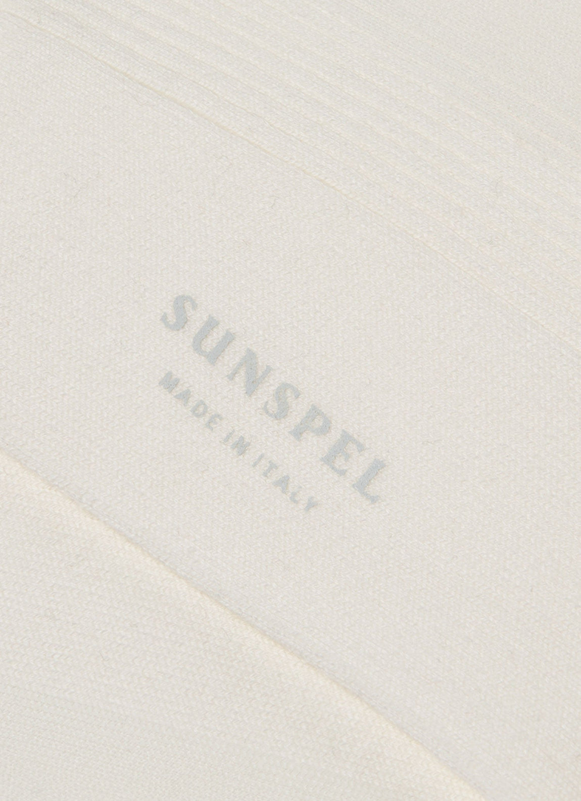 Men's Cotton Ribbed Socks in Archive White