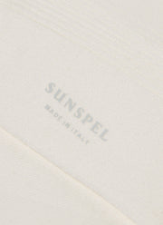 Men's Cotton Ribbed Socks in Archive White