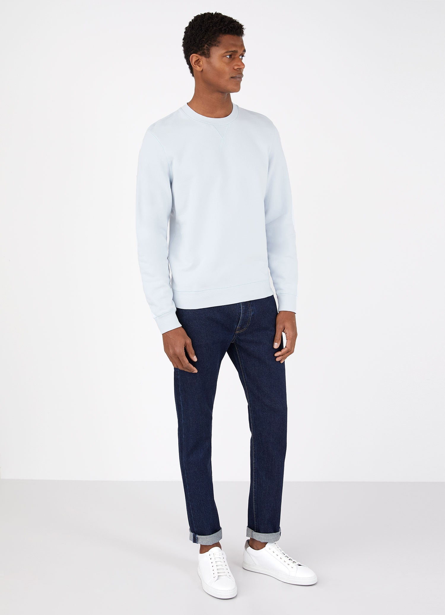 Men's Loopback Sweatshirt in Powder Blue