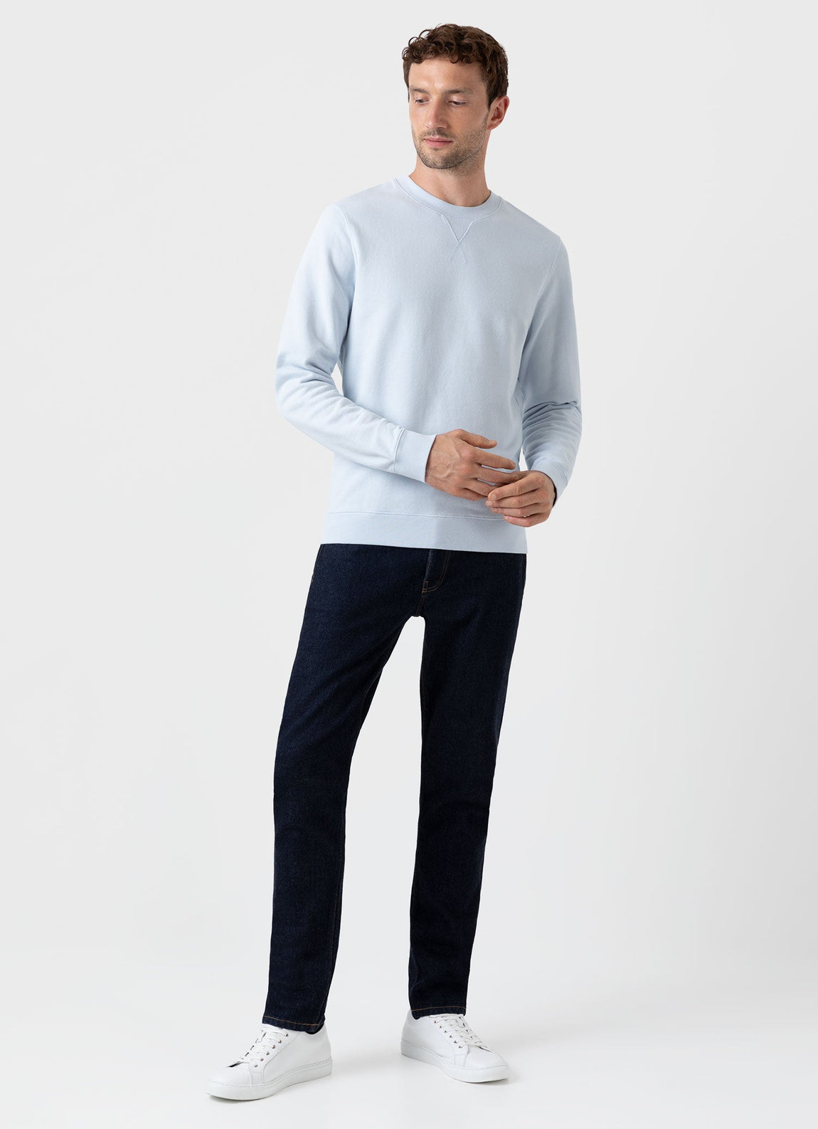 Men's Loopback Sweatshirt in Pastel Blue