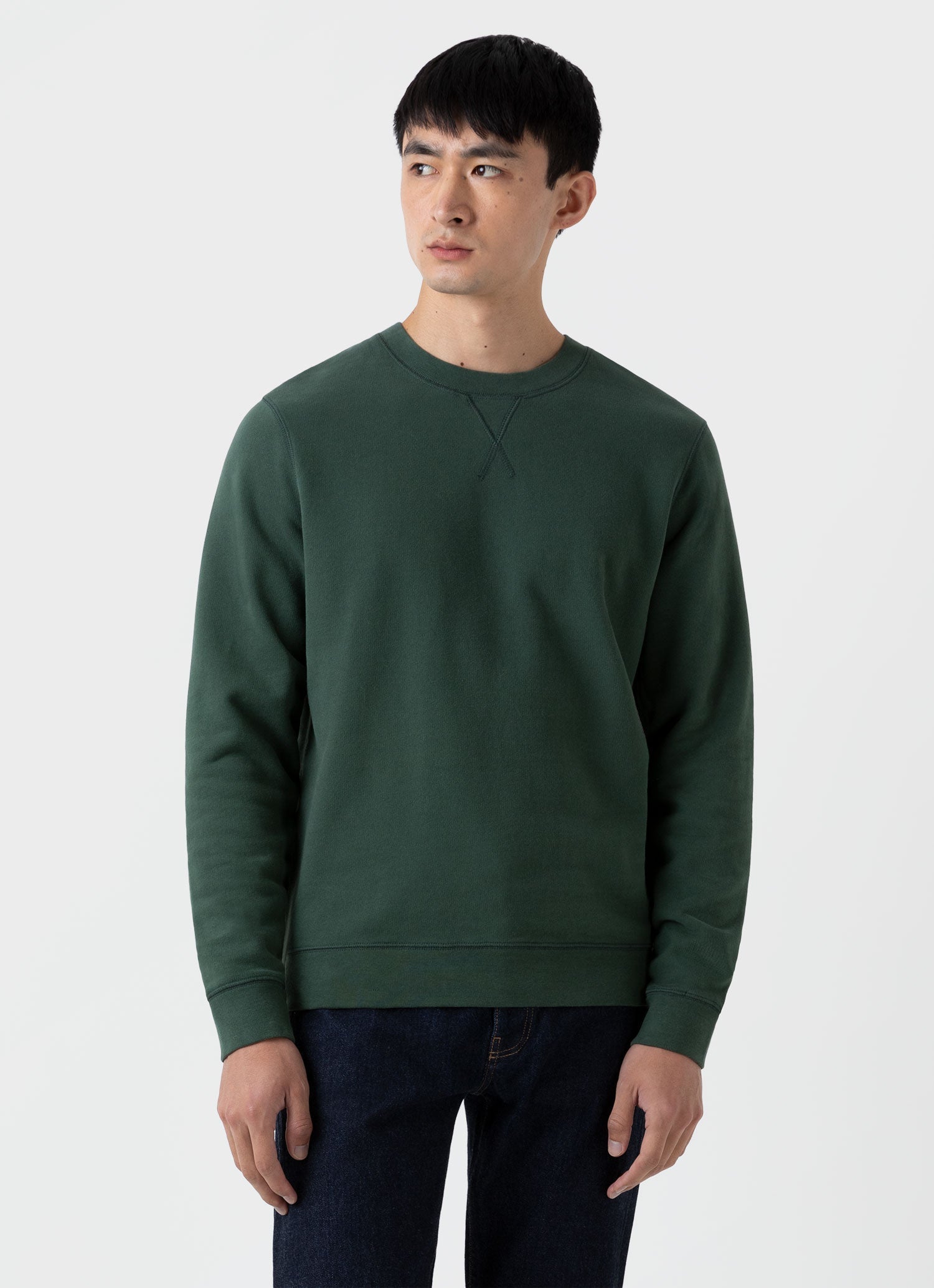 Men's Loopback Sweatshirt in Dark Green