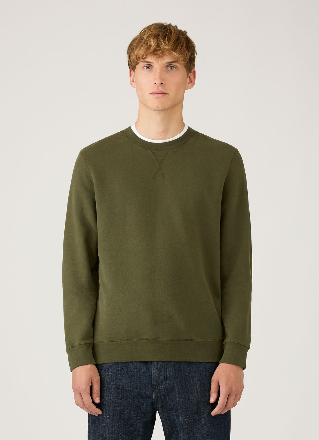 Men's Loopback Sweatshirt in Deep Olive