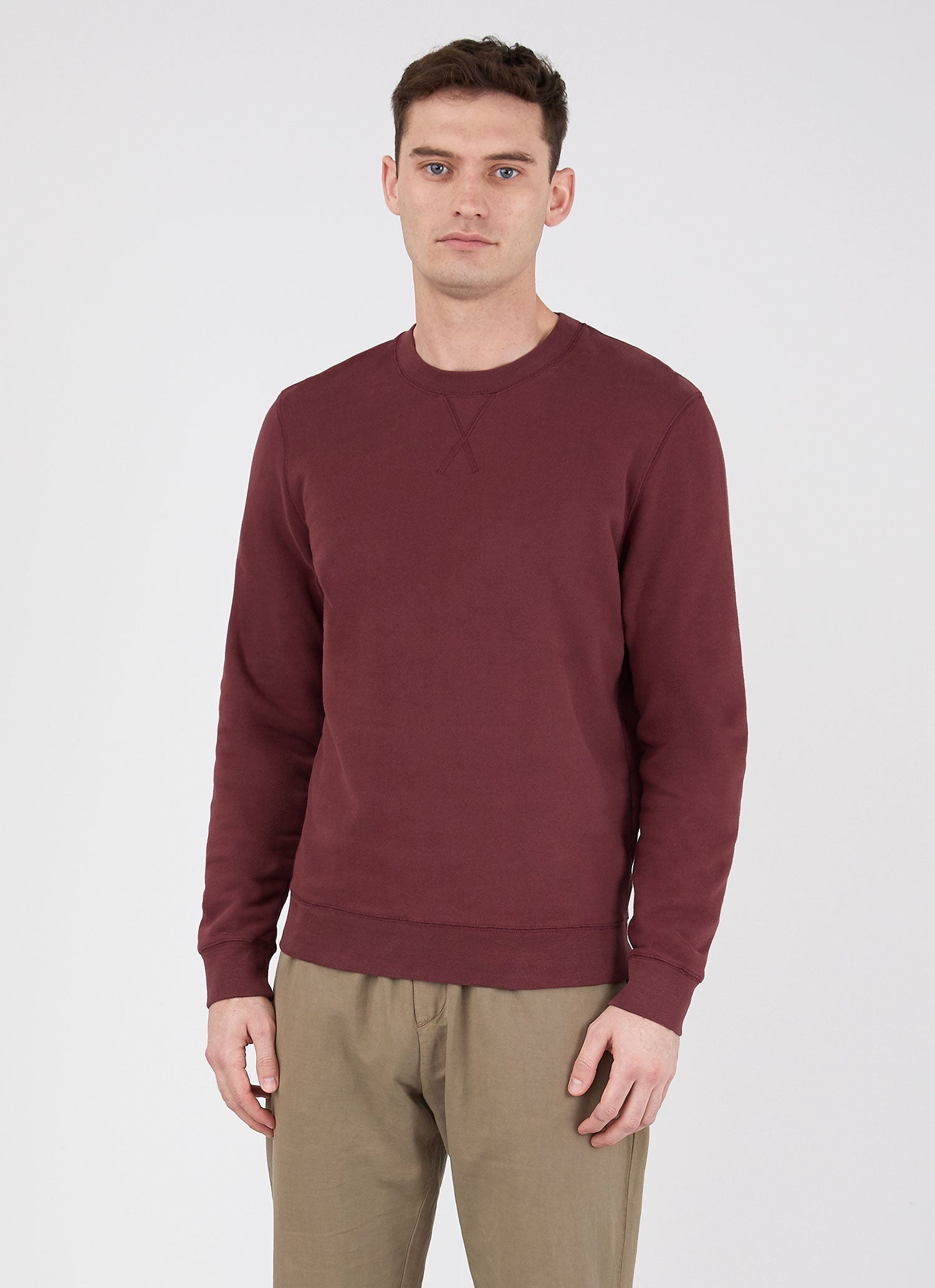 Men's Loopback Sweatshirt in Oxblood
