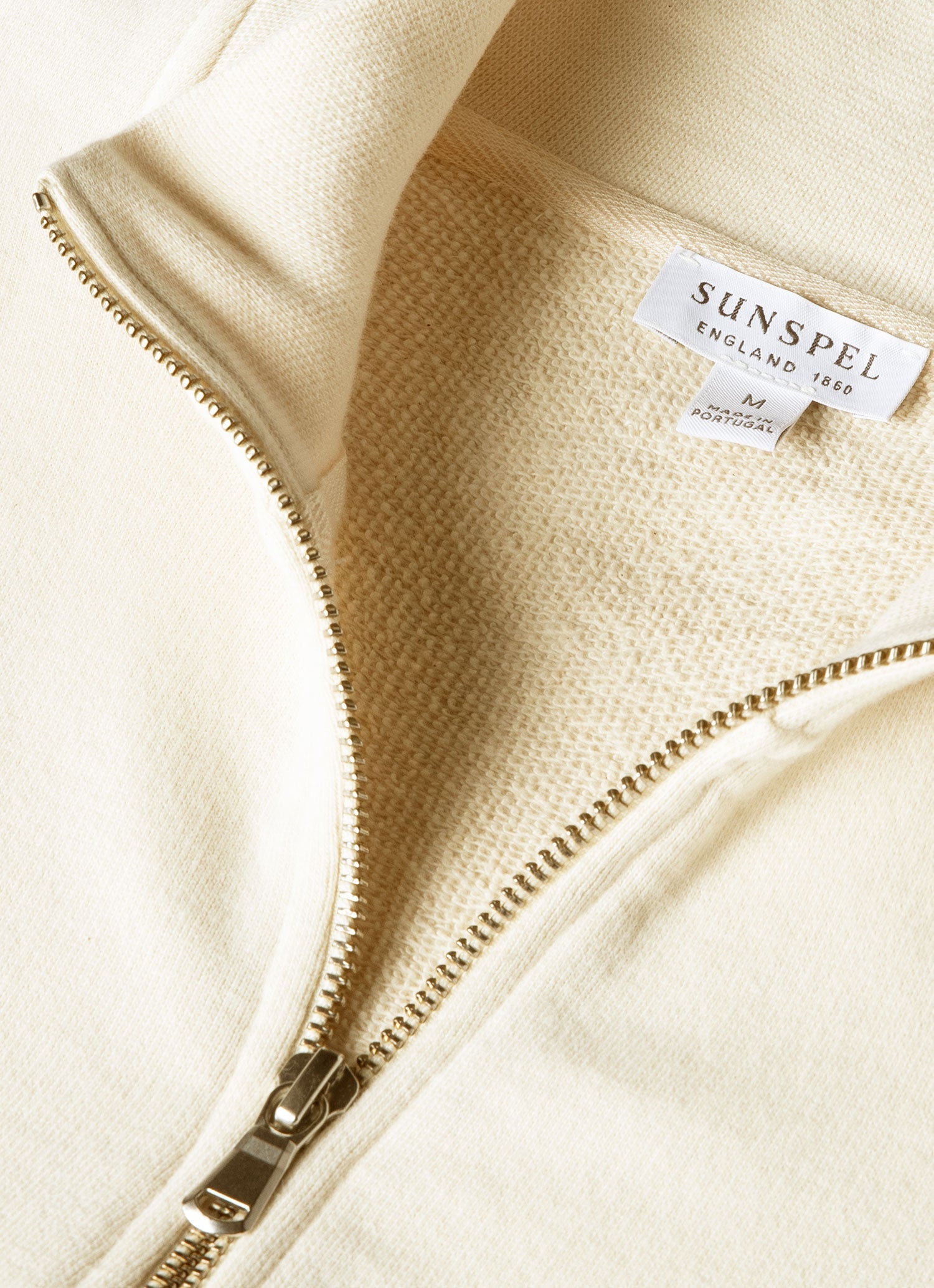 Men's Undyed Half Zip Loopback Sweatshirt in Undyed