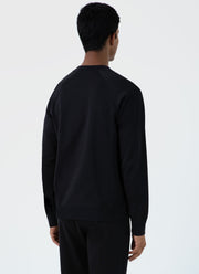 Men's Sea Island Cotton Sweatshirt in Black