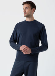 Men's Sea Island Cotton Sweatshirt in Navy