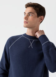 Men's Fleeceback Sweatshirt in Navy Melange