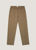 Men's Cotton Linen Drawstring Trouser in Dark Cedar