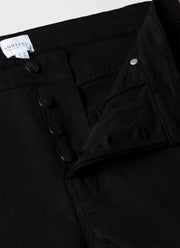 Men's Cotton Drill 5 Pocket Trouser in Black