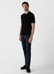 Men's Wool Trouser in Navy Melange