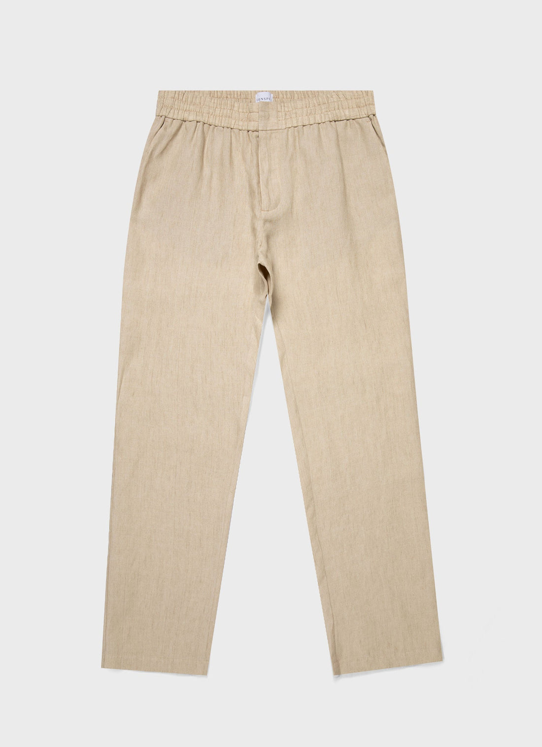 Men's Linen Drawstring Trouser in Light Sand