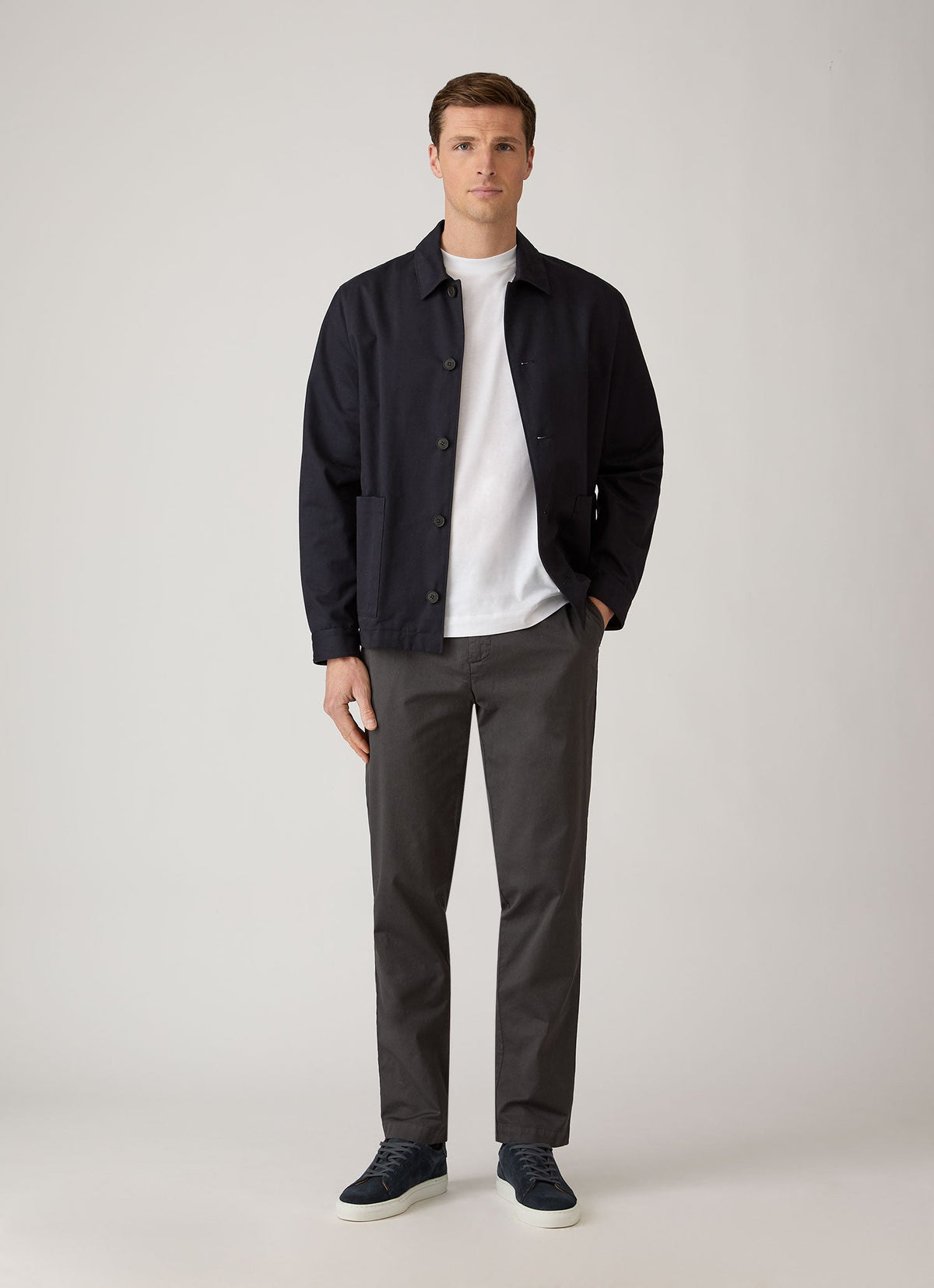 Men's Regular Fit Chino in Anthracite