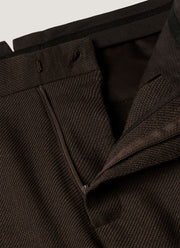 Men's Textured Wool Two-Piece Suit in Truffle