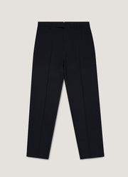 Men's Textured Wool Two-Piece Suit in Navy