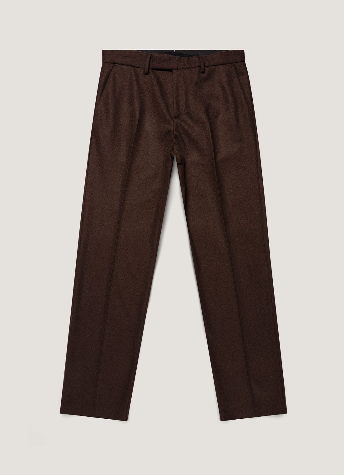 Men's Boiled Wool Trouser in Truffle