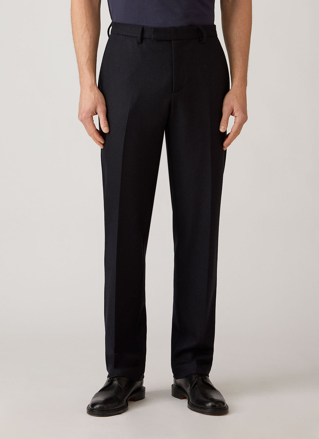 Men's Boiled Wool Trouser in Navy