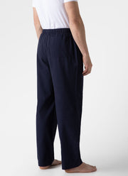Men's Cotton Flannel Pyjama Trouser in Navy