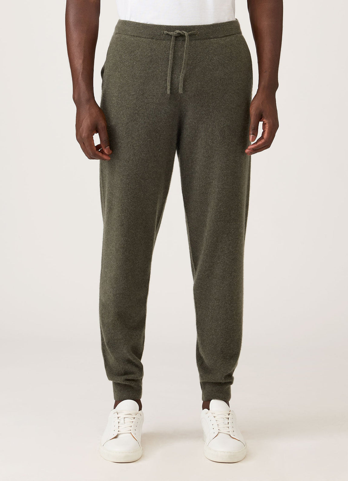 Men's Cashmere Lounge Pant in Khaki