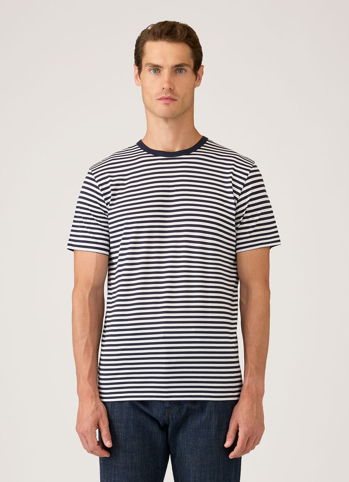 Men's Classic T-shirt in Navy/White English Stripe