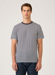 Men's Classic T-shirt in Navy/White English Stripe
