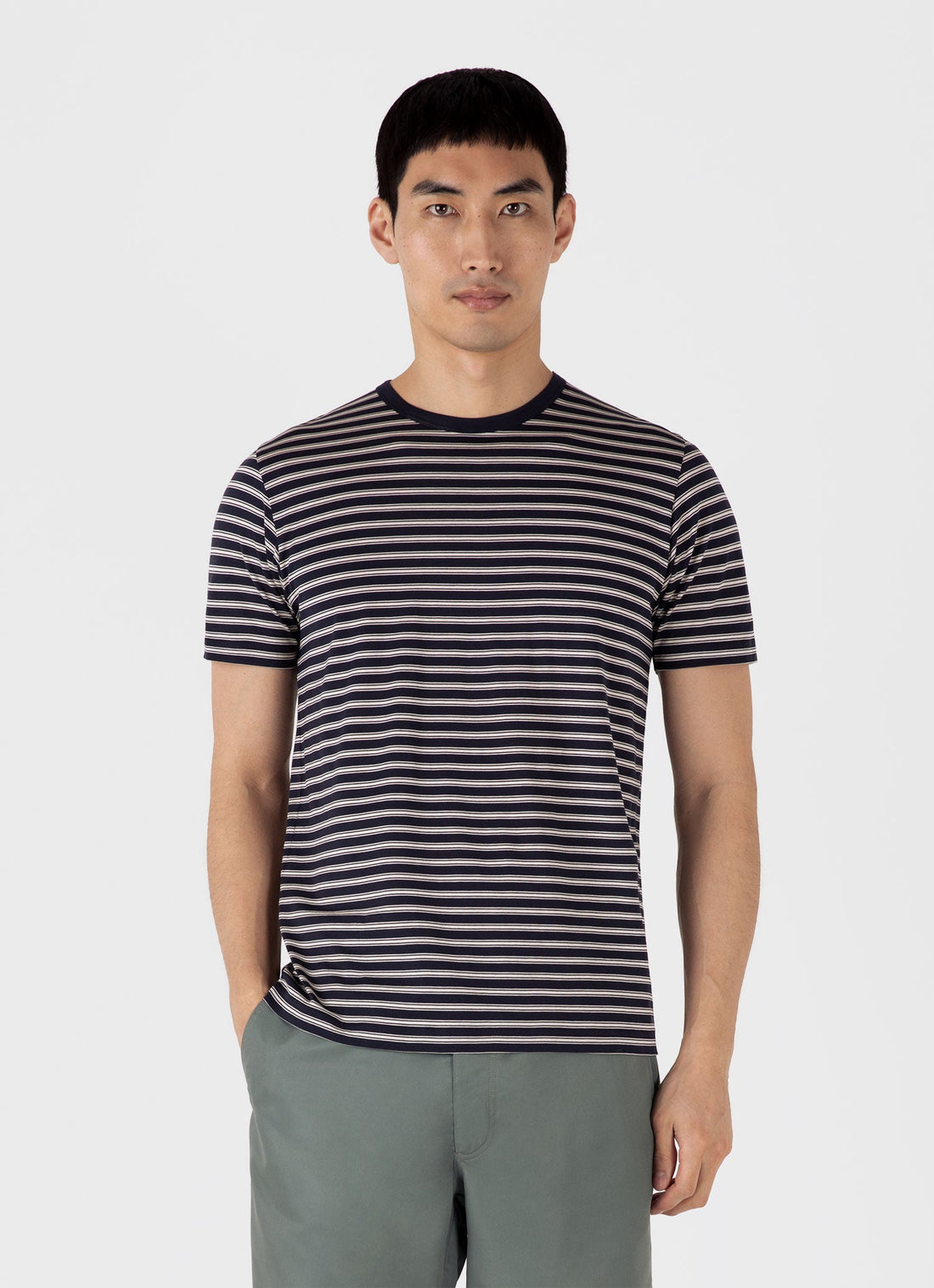 Men's Classic T-shirt in Navy/Undyed