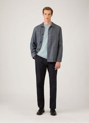 Men's Long Sleeve Classic T-shirt in Stone Blue