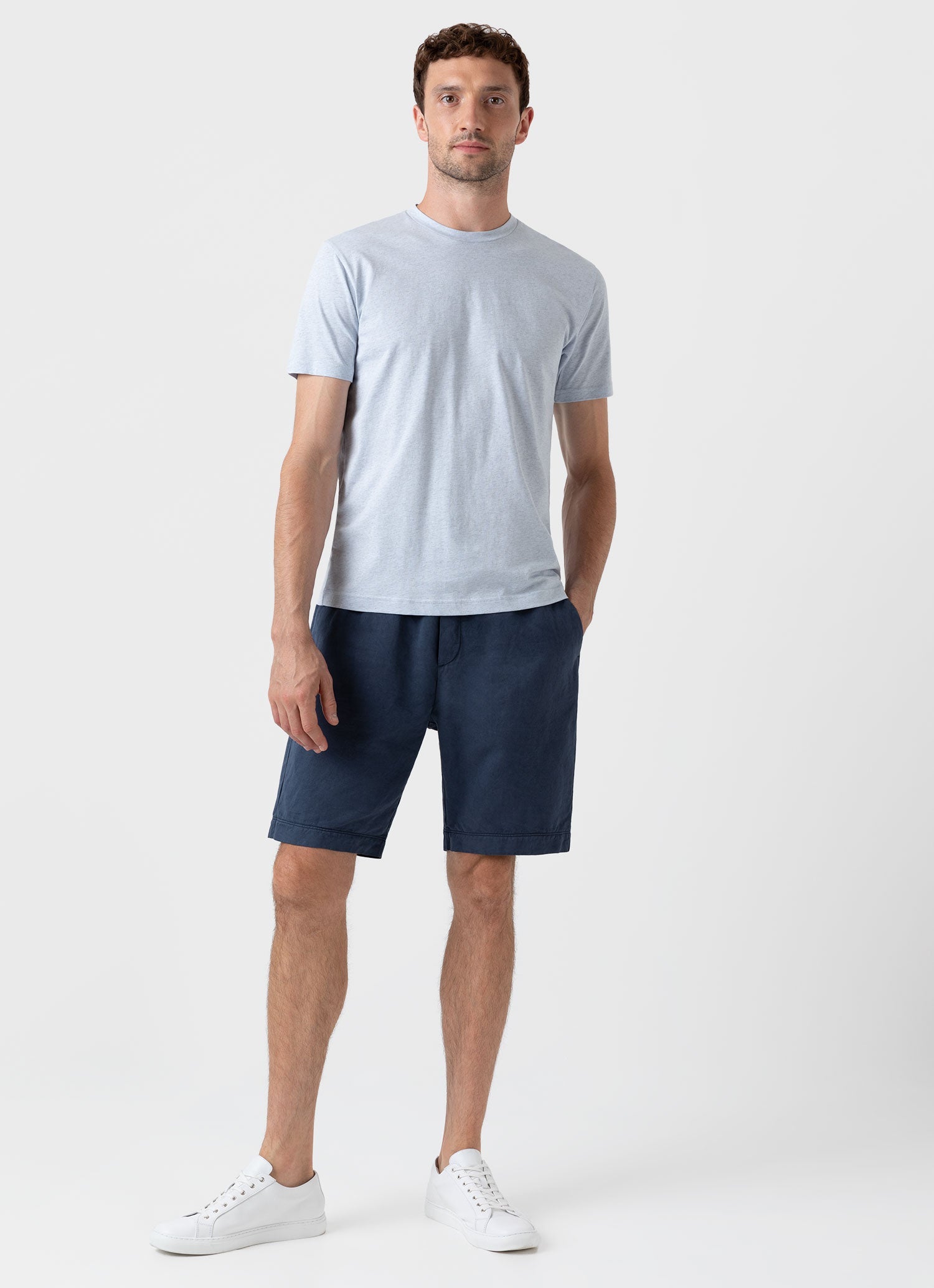 Men's Riviera T-shirt in Pastel Blue Melange