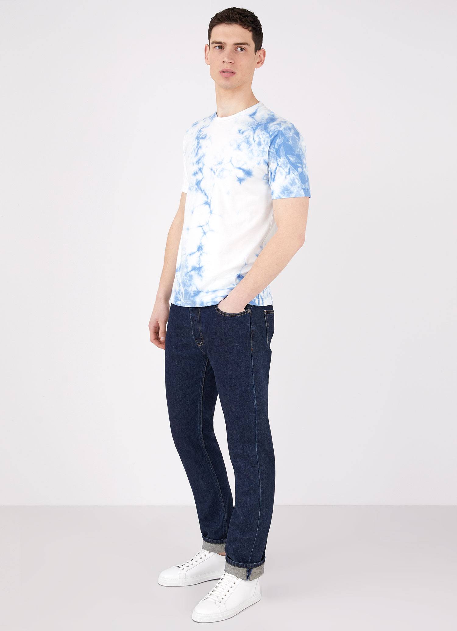 Men's Riviera T-shirt in Sky Blue Tie Dye