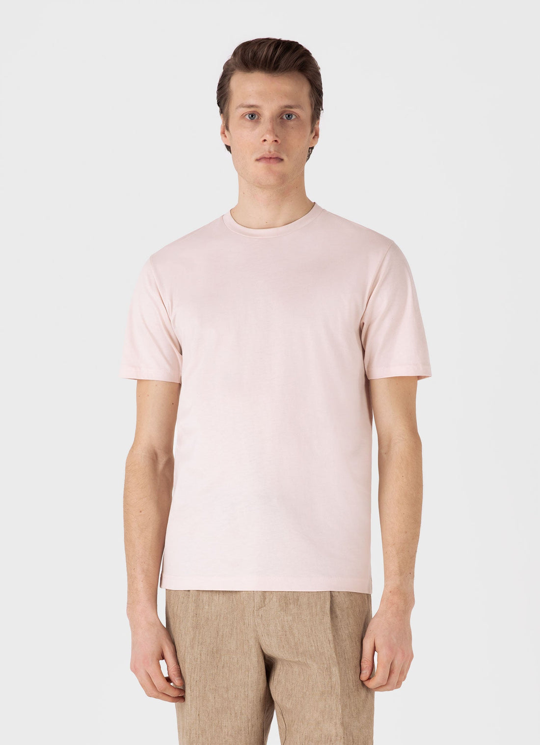 Men's Riviera Midweight T-shirt in Pastel Pink