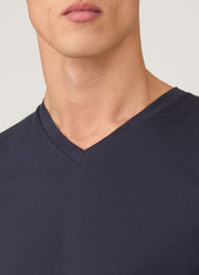 Men's Riviera V Neck T-shirt in Navy