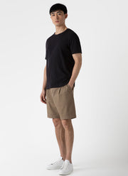 Men's Cotton Linen T-shirt in Black