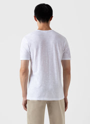Men's Cotton Linen T-shirt in White