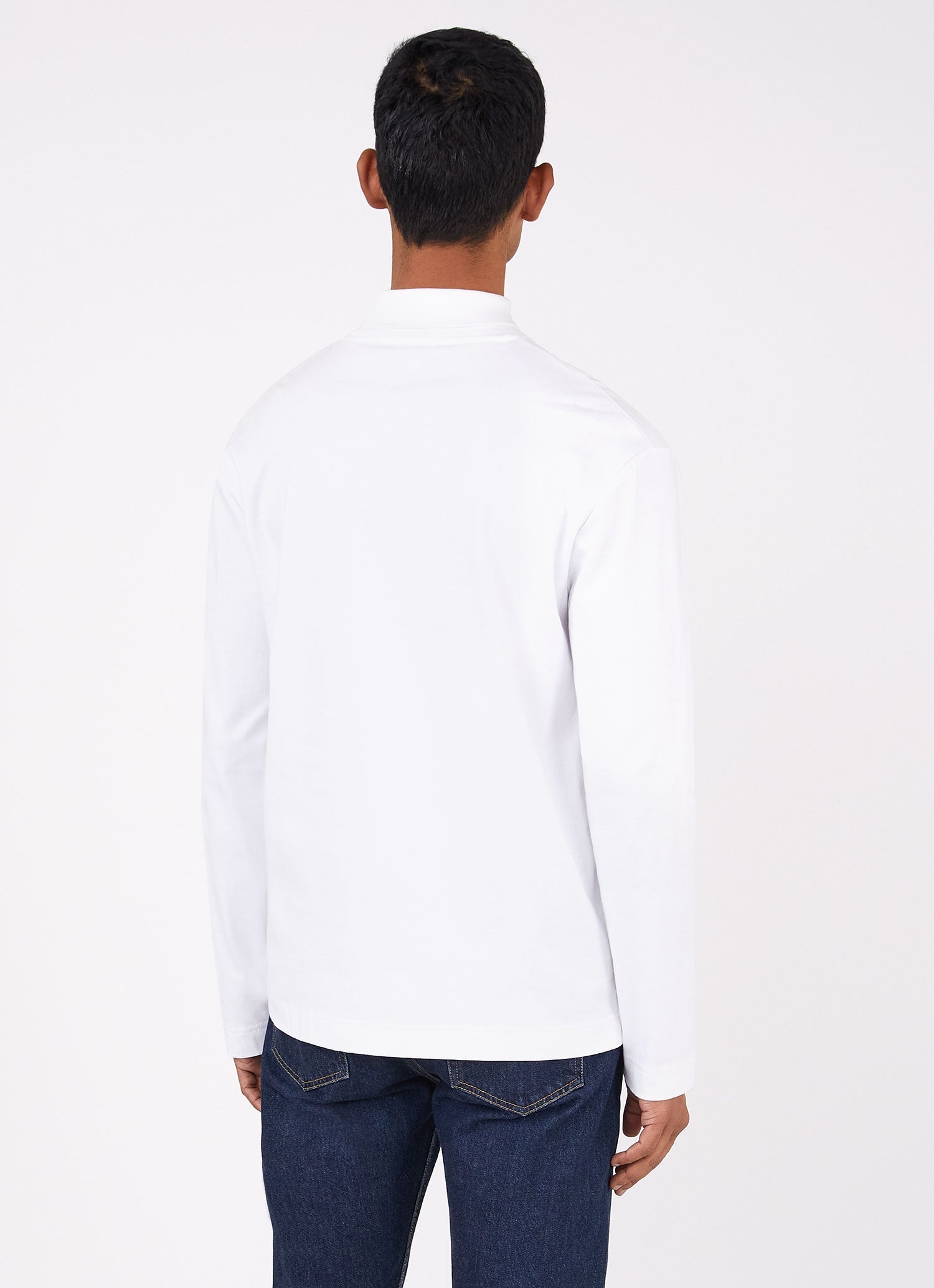 Men's Brushed Cotton Turtle Neck in White